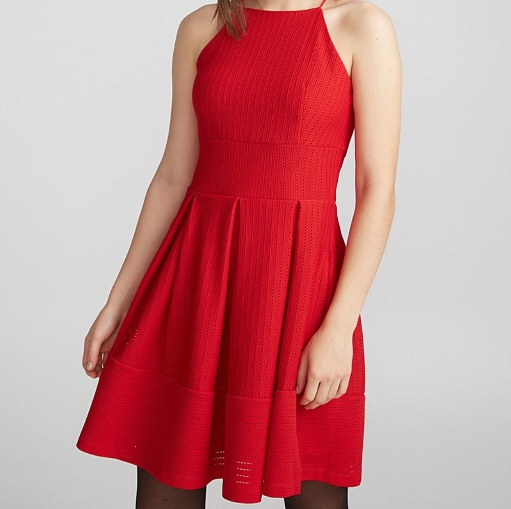 Little Red 3D-Mesh Dress